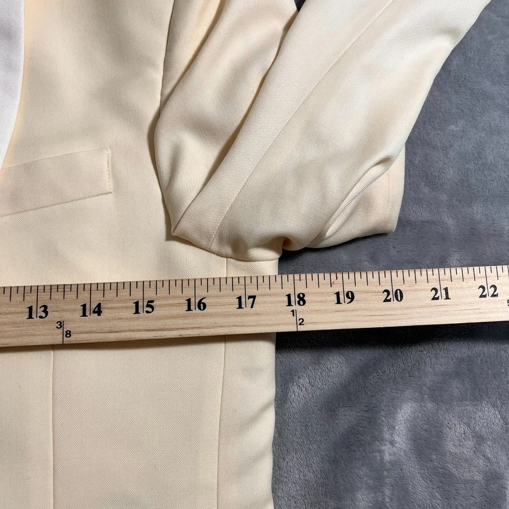 J Crew Ludlow Suit Jacket Mens 36S Short Cream Ivory Blazer Tuxedo Shawl Blazer
